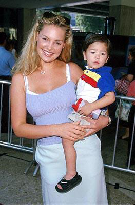 Katherine Heigl and Tyke at the premiere of Thomas and the magic railroad